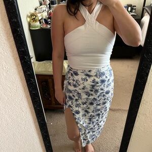 Abercrombie & Fitch Palm Midi Skirt